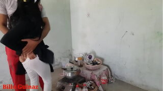 Telugu Couple Fucking Standing Style Ass in kitchen